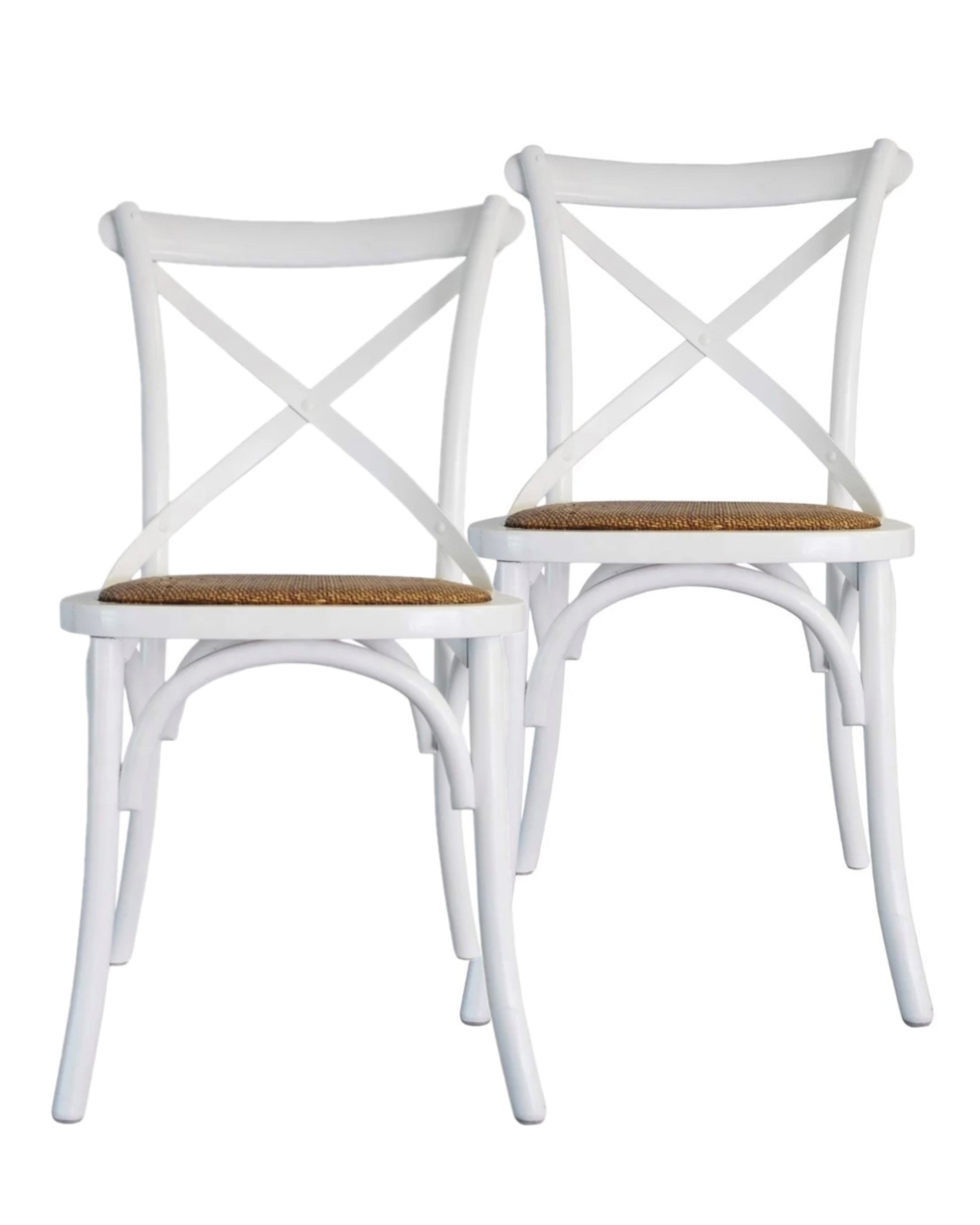 Cross Back Chairs - Set of 2
