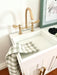 Children's Hamptons shaker style white play kitchen sink with gold tap